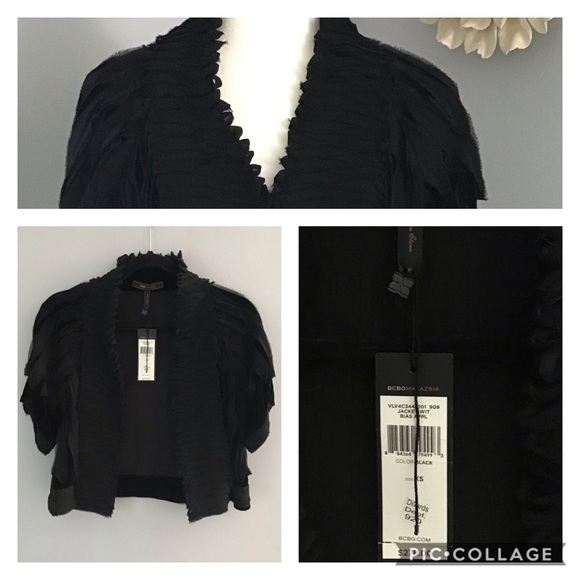 🖤 NWT BCBGMaxAzria Lace Velvet Jacket Rare! XS 🖤 - Picture 8 of 8